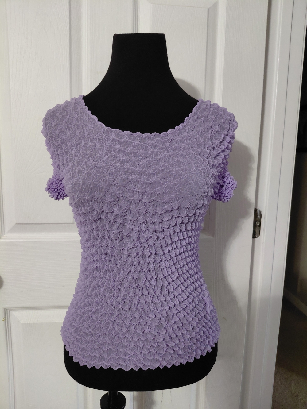 Victoria's Secret Vintage Women's Bubble/Popcorn Blouse Purple ONE SIZE